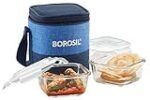 Borosil Prime Lunchbox with Bag (320ml Each) 2pc set