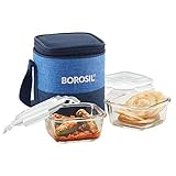 Borosil Prime Lunchbox with Bag (320ml Each) 2pc set