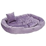 Amazon Basics Polyester XXL Pet Bed with Cushion |110 x 93 x 20 cm
