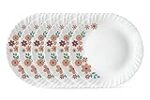 Larah by BOROSIL Ayana 6 Pcs Opalware Plate Set