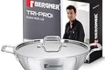 Bergner TriPro Triply Stainless Steel (3L) Kadai with Lid