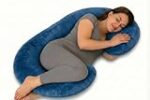 Amazon Basics Velvet Full Body Pregnancy Pillow for Maternity,Baby Nursing