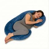Amazon Basics Velvet Full Body Pregnancy Pillow for Maternity,Baby Nursing