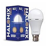 Halonix 8.5 Watt B22 LED White Rechargeable Emergency light Inverter Bulb, Pack of 1