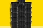 Plastic Flower Pots 6 Inch | Pack of 10