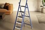 Amazon Basics Super Clamber – Flat-Foldable Step Ladder, 5 Steps