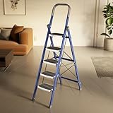 Amazon Basics Super Clamber – Flat-Foldable Step Ladder, 5 Steps