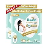 Pampers Premium Care Pant Style Baby Diapers (NB/XS), 70 Counts (Pack of 2)