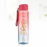 ATTRO Plastic Sports Buddy Deluxe Water Bottle BPA-Free 800ml