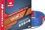 Havells LifeLine+ S3 | 1.5 sq.mm Copper Wire (180m-Blue)