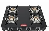 Khaitan Tempered Glass 4 Burner Lpg Gas Cooktop