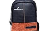 F5 SmartTech 20L Faux Leather Water Resistant Anti Theft Laptop Backpack