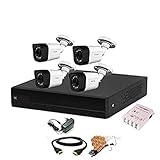 CP Plus Wired 4 Channel HD DVR 1080p, Outdoor Camera 2.4 MP 4Pcs