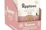 Applaws Natural Wet Cat Food for Adult Cats, Tuna Fillet & Salmon Recipe Mousse Pack of 12 x 70g Pouches