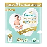 Pampers Premium Care Pant Style Baby Diapers | Large (L size) | 88 Count
