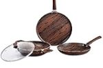CELLO Prima 3-Piece Non-Stick Aluminium Cookware Set, Woody