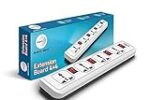 Wipro 4+4 Extension Cord with 2 mtr Cord Length | 4 Way Multi Socket