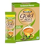 Tata Tea Gold All-in-1 Instant Premix Cardamom Tea, 14g Per Serve, 10 Sachets
