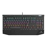 Vertux Gaming Keyboard, Ergonomic USB Wired Mechanical Keyboard