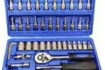 KHANSAHEB 46 in 1 Tool Kit Car Repair Tools Set Socket Set (Pack of 46)