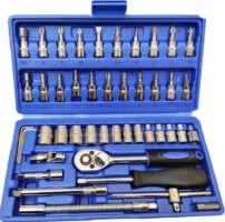 KHANSAHEB 46 in 1 Tool Kit Car Repair Tools Set Socket Set (Pack of 46)