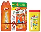 Dabur Gluco Plus C Orange – 1 Kg Free Sipper & Lemon Dabur Gluco Plus C – 400gm