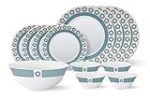 Larah by Borosil – Tiara Series, Crystal, 13 Pcs, Opalware Dinner Set