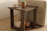 DFC Element Aura Side Table Walnut Brown Finish