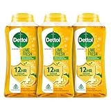Dettol Lime Fresh Body Wash and Shower Gel Bottle (Pack of 3 – 250ml each)