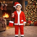 GRAPHENE Christmas Santa Claus Dress Costume Size 3 (2-4 Year)