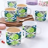 Larah by BOROSIL Forest Opalware Mug, Set of 12 Tea/Coffee Mugs, 180 ml Each