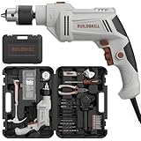 BUILDSKILL 136 PCs 550W Corded Electric Drill Toolkit | 3000 RPM