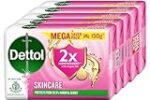 Dettol Skincare Moisturizing Beauty Bathing Soap Bar with Argan Oil 150gm, Pack of 5