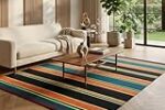 BSB HOME Modern Striped Area Rug – Carpet, 8.6 x 5.8 ft