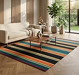 BSB HOME Modern Striped Area Rug – Carpet, 8.6 x 5.8 ft