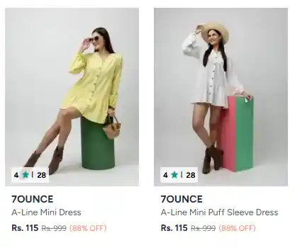 7ounce Women’s Clothing Sale – Up to 89% Off | Trendy Tops Starting at Rs.107