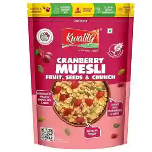 Kwality Muesli Cranberry, Fruits, Seeds & Crunch 400g