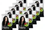 Nisha Pack of 10 Henna Based Hair Colour 250gm – Natural Black
