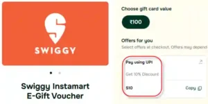 Woohoo – Swiggy Instamart Gift Card @ 10% Off