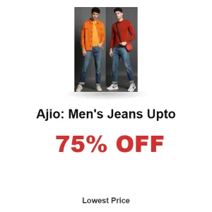 Ajio: Men’s Jeans Upto 75% off