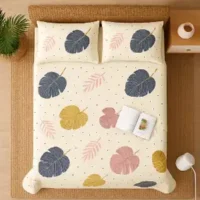 Elegant Weavers Zade Double Microfibre Floral Bedsheet | With 2 Pillow Covers