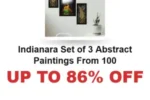 Indianara Set of 3 Abstract Paintings From 100