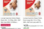 LuvLap Baby Diapers Up to 60% OFF + Extra 10% Coupon