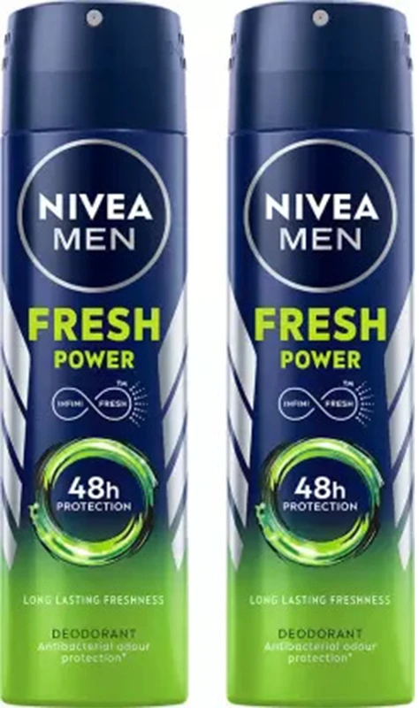 NIVEA Fresh Power Deo Spray (300 ml, Pack of 2)