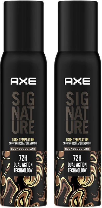 AXE SIGNATURE Dark Temptation Deodorant (400 ml, Pack of 2)