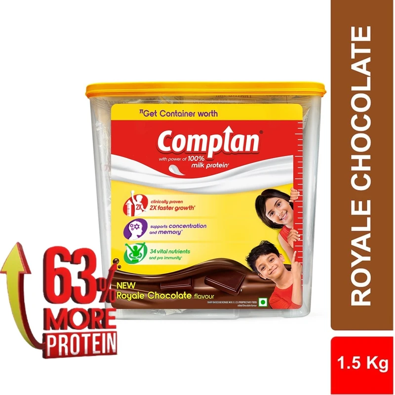 COMPLAN Nutrition Drink Powder in Royale Chocolate Flavour, Jar (1.5 kg)