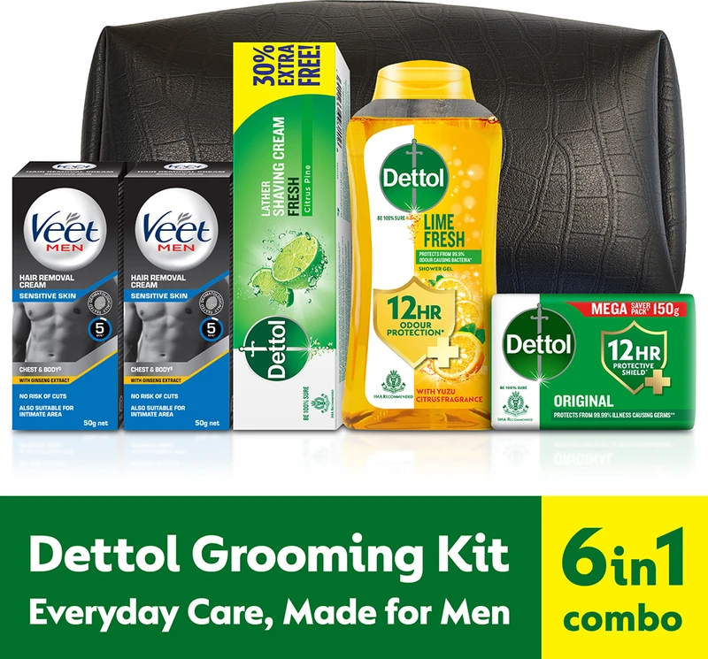 Dettol Ultimate Multipurpose Grooming & Shower Kit Men