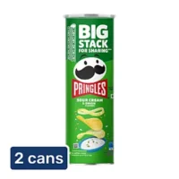 Pringles Sour Cream & Onion Potato Chips | Crispy Snack Chips( 2×141 g)