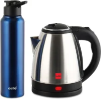 cello Electric Kettle 1.5 L + 1000 ML Stainless Steel Water Bottle