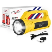24 ENERGY Duo Hand Torch Light Torch (Yellow, 19 cm, Rechargeable)